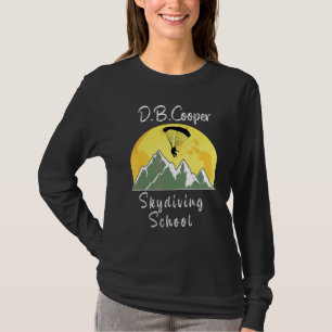 D  B  Coopers Skydiving School Retro Sunset Moon T-Shirt