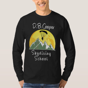 D B Coopers Skydiving School Retro Sunset Moon T-Shirt