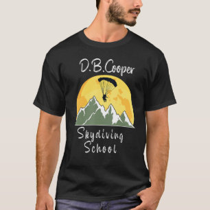 D  B  Coopers Skydiving School Retro Sunset Moon T-Shirt