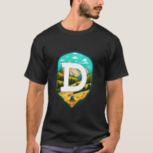 D Big Letter Mountain Camping Long Sleeve T Shirt