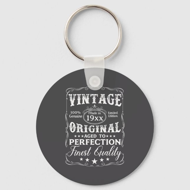D Birthday Vintage Aged To Perfection  Key Ring (Front)