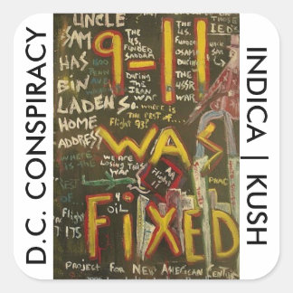 D.C. CONSPIRACY INDICA KUSH SQUARE STICKER