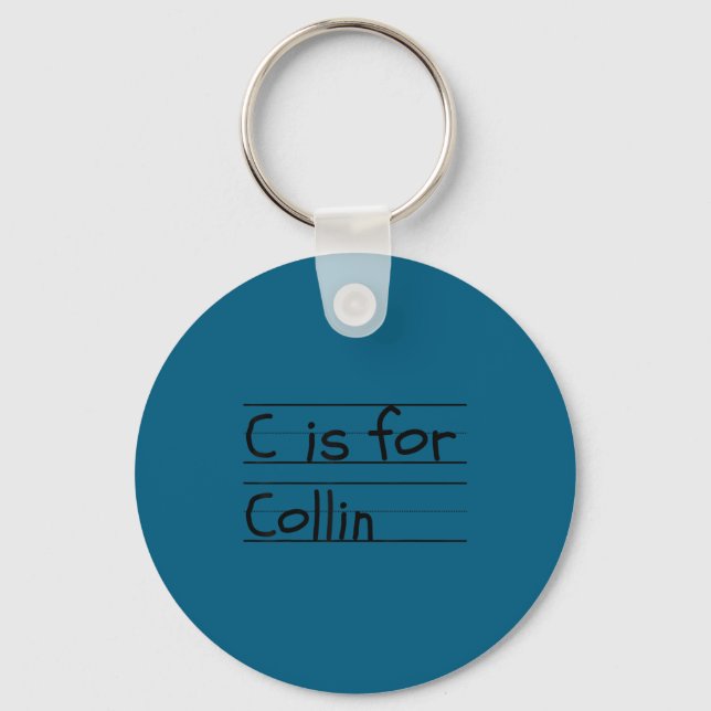 D C Is For Collin Name Student Kindergarten  Key Ring (Front)
