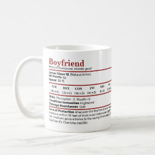 D&D Boyfriend Stat Block Mug