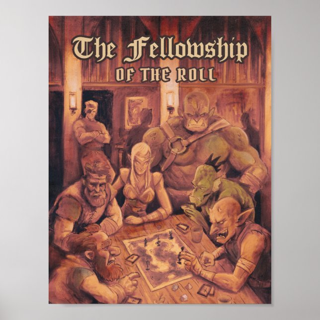 D&D Decor, Dungeons And Dragons RPG Wall Art (Front)