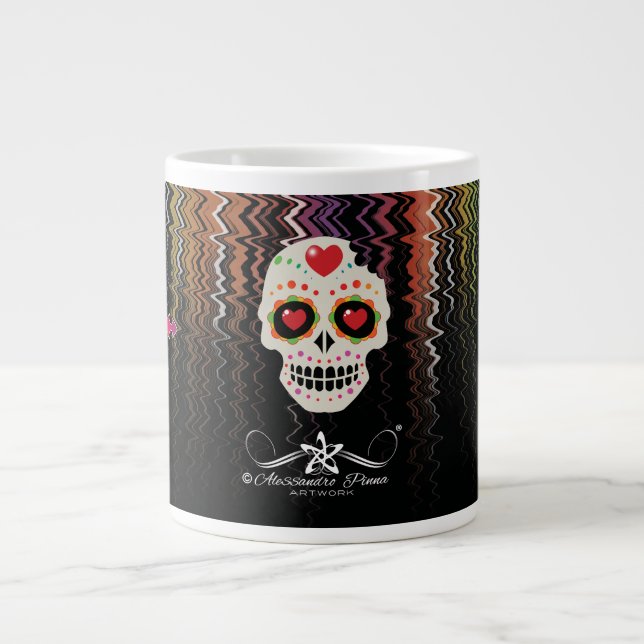 D.D.L.M. Calavera Large Coffee Mug (Front)