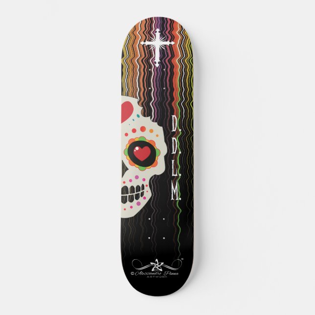 D.D.L.M. Calavera Skateboard (Front)