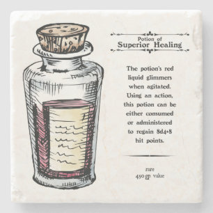 D&D Superior Healing Potion: Marble Coaster