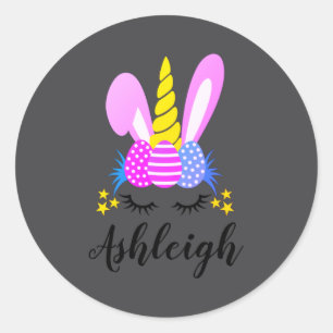 D Daughter Easter Gift Bunny Rabbit Classic Round Sticker