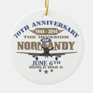 D-Day 70th Anniversary Battle of Normandy Ceramic Tree Decoration