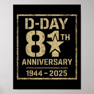 D-day 81st Anniversary 2025 Omaha Beach Memorial D Poster