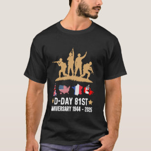 D-Day 81st Anniversary Remembrance 1944-2025 Veter T-Shirt