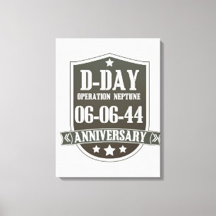 D-Day Anniversary Badge Canvas Print