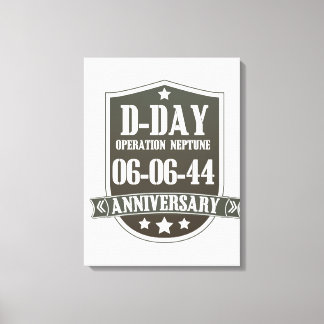 D-Day Anniversary Badge Canvas Print