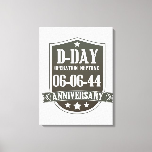 D-Day Anniversary Badge Canvas Print (Front)