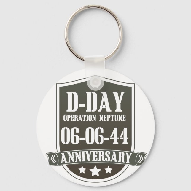 D-Day Anniversary Logo Key Ring (Front)