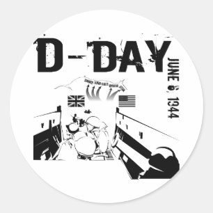 D-DAY June 6, 1944 Classic Round Sticker