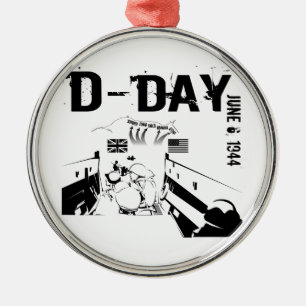 D-DAY June 6, 1944 Metal Tree Decoration