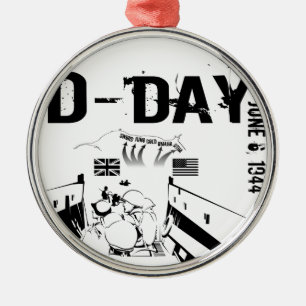 D-DAY June 6, 1944 Metal Tree Decoration