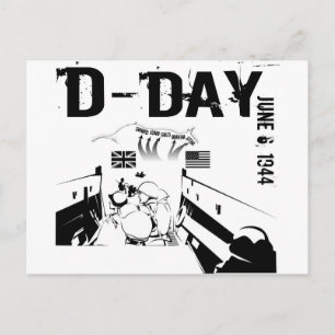 D-DAY June 6, 1944 Postcard