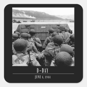 D-DAY, June 6, 1944 Square Sticker