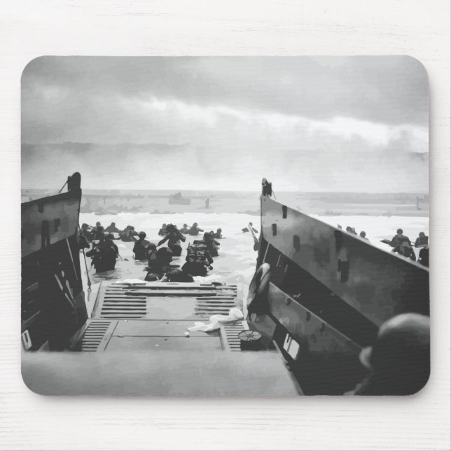 D-Day Landing Painting Mouse Mat (Front)