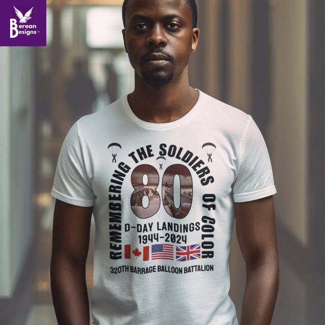 D-DAY LANDINGS 80th Anniversary African Americans T-Shirt (Celebrating the African American veterans of the 80th anniversary of D-Day Landings)