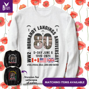 D-DAY NORMANDY LANDINGS WW2 80th Anniversary Sweatshirt