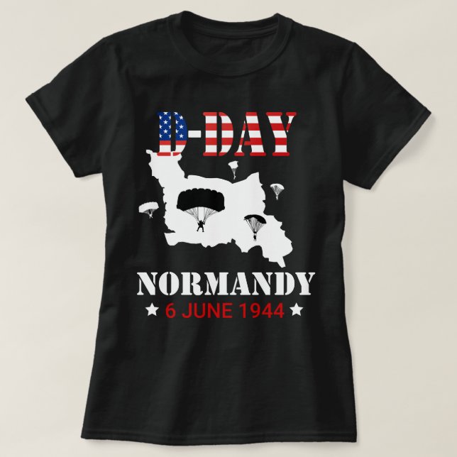 D-Day Normandy Paratrooper Normandy 1944 Gifts Swe T-Shirt (Design Front)