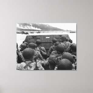 D-Day Soldiers In A Higgins Boat Canvas Print