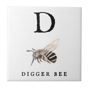 "D" Digger Bee Tile
