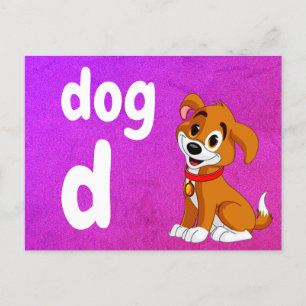 d - dog flash card