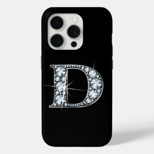 D Faux Diamond Monogram iPhone 15 Pro Case
