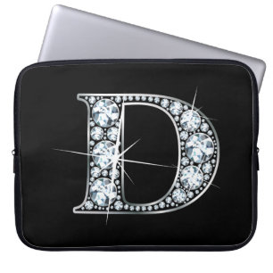 D Faux-"Diamond" Monogram Laptop Sleeve