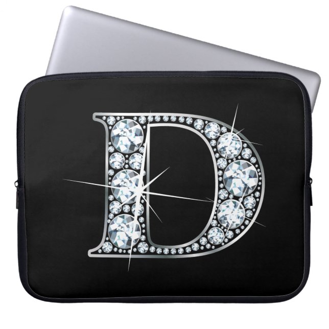 D Faux-"Diamond" Monogram Laptop Sleeve (Front)