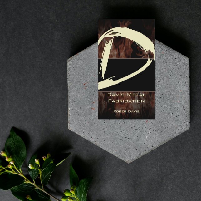 D Flame Monogram Business Card (Creator Uploaded)