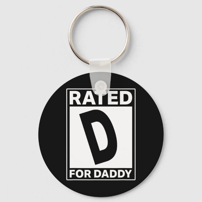 D For Daddy Funny Fathers Day  Key Ring (Front)