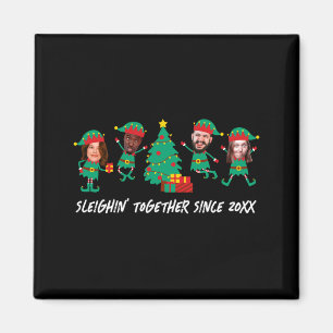 D Funny Face Photo Christmas Elf Magnet