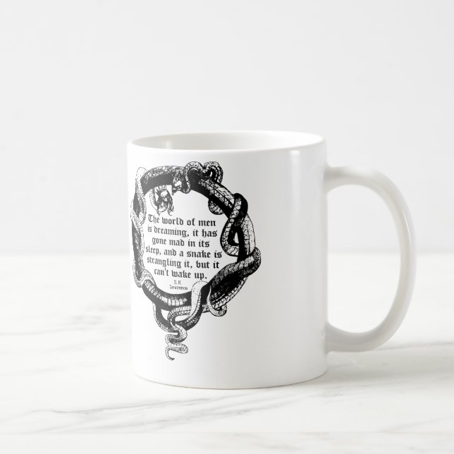 D.H. Lawrence Quote Mug, Snake Mug (Right)