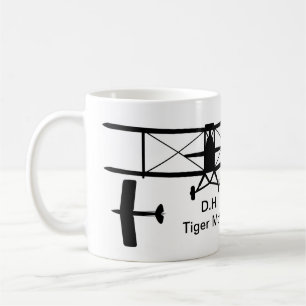 D.H. Tiger Moth Silhouette Mug