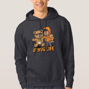 D’ Hug Life Funny Teddy Bear Gangster Hoodie. Hoodie