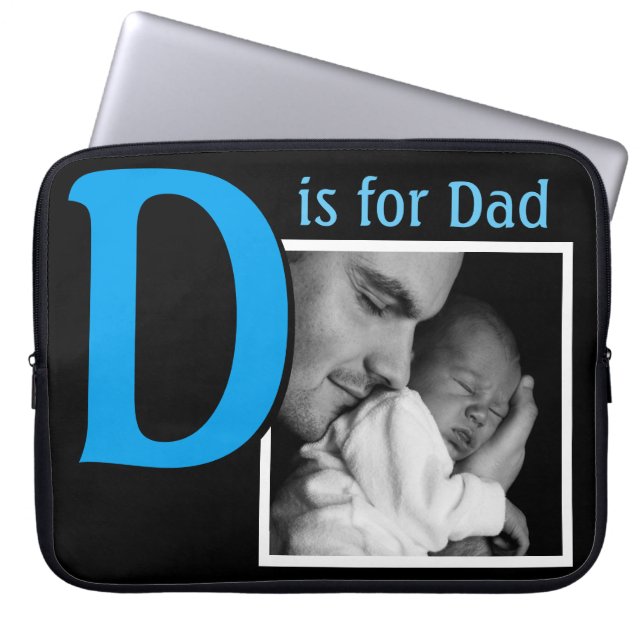 D is for Dad Laptop Sleeve (Front)