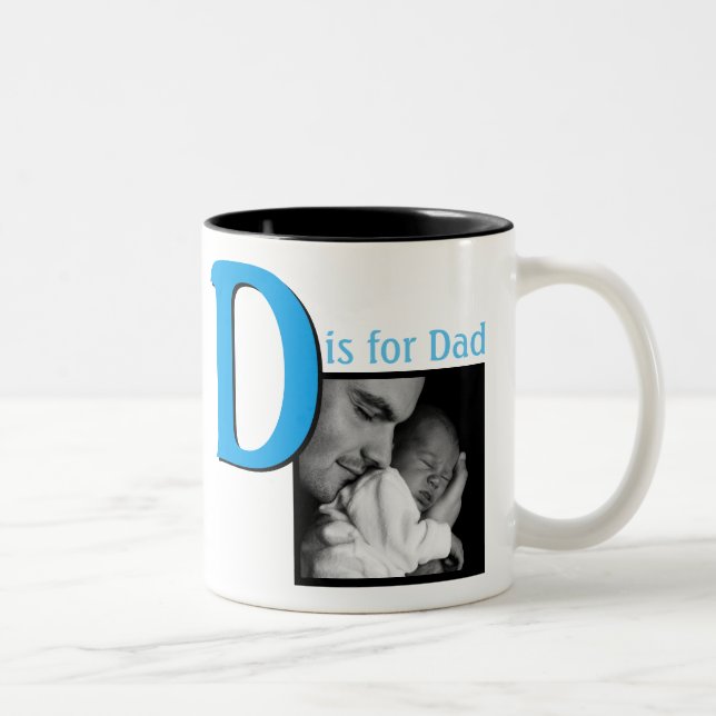 D is for Dad Two-Tone Coffee Mug (Right)
