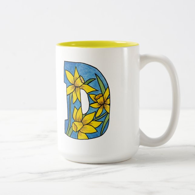 D is for Daffodil Mug (Right)