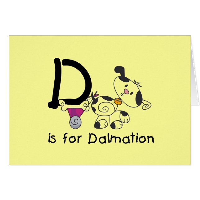 D is for Dalmation T-shirts and Gifts (Front Horizontal)