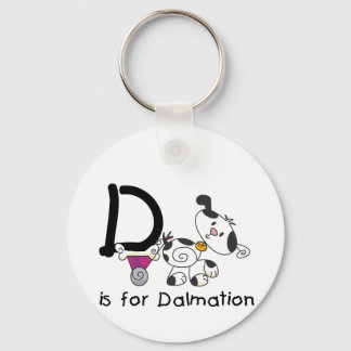D is for Dalmation T-shirts and Gifts Key Ring