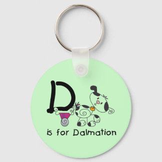 D is for Dalmation T-shirts and Gifts Key Ring