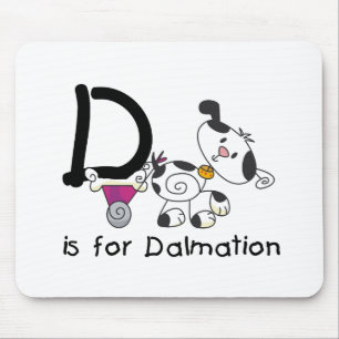 D is for Dalmation T-shirts and Gifts Mouse Mat