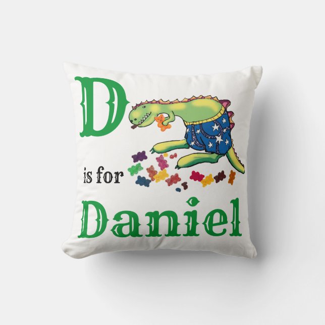 D is for Daniel baby boy  Cushion (Front)