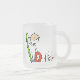 D is for Dentist Frosted Glass Coffee Mug